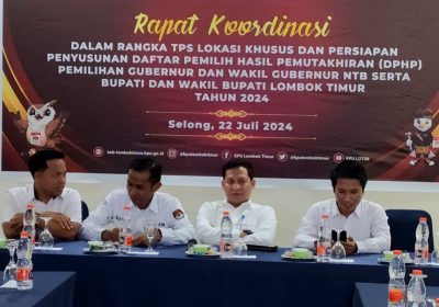 KPU Rakor Penyusunan Pilgub-Wagub NTB dan Bupati- Wakil Bupati Lotim 2024