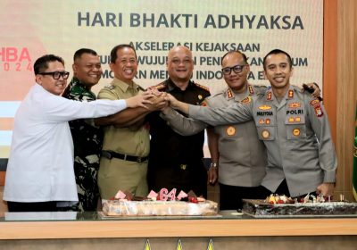 Surprise Hari Bakti Adhyaksa dari Kapolres dan Forkopimko Jakut di Kejari