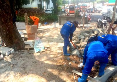 Camat Pesanggrahan Monitor Kegiatan Penataan Kawasan Kelurahan Bintaro