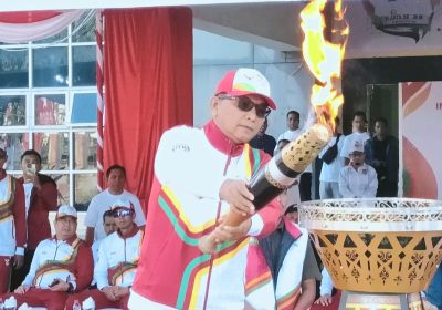 Pj Bupati Gayo Lues Lepas Kirab Api PON XXI Aceh-Sumut Dimeriahkan Siswa-siswi