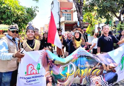 Warga Perumahan Pesona Permata Gading Sidoarjo Gelar Karnaval HUT RI
