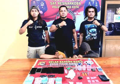 Tim Opsnal Kaisar Hitam Polres Bima Kota Bekuk Dua Pengedar Sabu 19 Gram