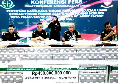 Kejagung Sita Rp450 Miliar Perkara PT Duta Palma Korporasi
