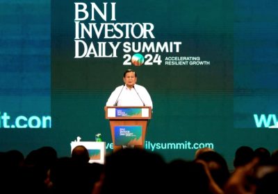 Menhan Prabowo Beri Pandangan di Acara BNI Investor Daily Summit 2024