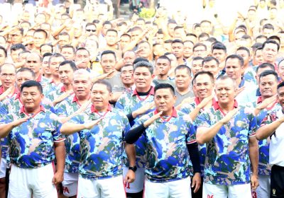 Polda Metro dan Kodam Jaya Gelar Olahraga Bersama di Makodam Cililitan