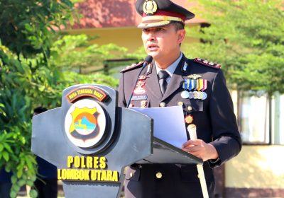 Kapolres Lombok Utara Pimpin Upacara Sumpah Pemuda 2024