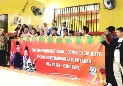 Masyarakat Bima–Dompu Jakarta Doakan Mas Pram–Bang Doel Menang Satu Putaran