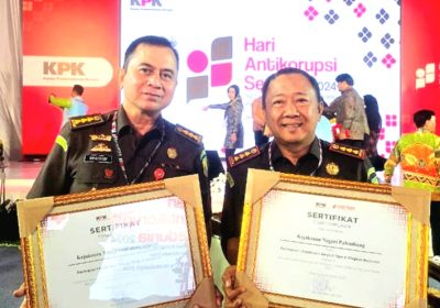 Kejati Sumsel dan Kejari Palembang Peroleh Penghargaan dari KPK