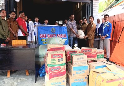 SMAN Seribu Bukit Gayo Lues Salurkan Bantuan Korban Kebakaran di Terangun