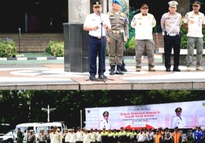 Ratusan Pesonel Gabungan Laksanakan Operasi Bina Tertib Praja Tingkat Jaksel