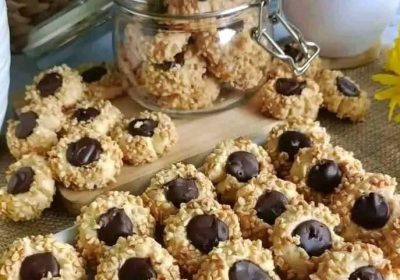 Peanut Choco Thumbprint Cookies