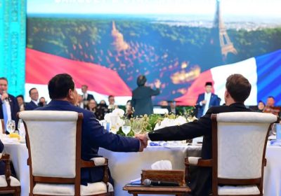 Presiden Prabowo Jamu Makan Malam Presiden Republik Prancis Emmanuel Macro
