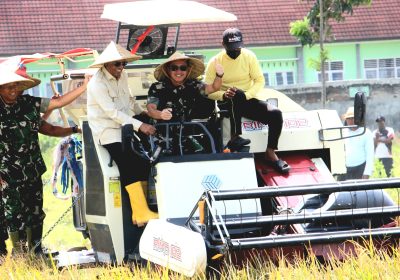 Bupati Lombok Timur Panen Raya Bersama Panglima Kodam IX/Udayana di Kecamatan Terara