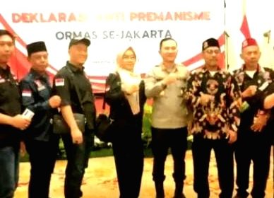 Ormas Bang Japar dan puluhan Ormas Hadiri Deklarasi Anti Premanisme