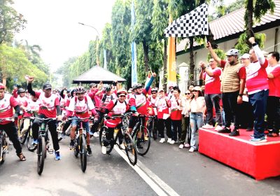 Semarak Fun Bike SIWO PWI Jaya di Ancol Ribuan Peserta Ketiban Doorprize Menggiurkan