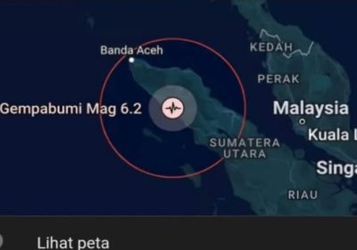 Gempa Bumi Aceh Berkekuatan Magnitudo (M) 6,2 Guncang Kabupaten Aceh Barat Daya