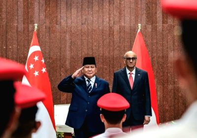 Presiden Prabowo Disambut Presiden Tharman Shanmugaratnam di Siangapura