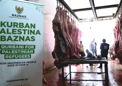 Daging Kurban dari Baznas dan INH untuk Penuhi Kebutuhan Gizi Warga Gaza Palestina
