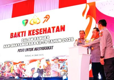 Jelang HUT Ke-79 Bhayangkara Kapolri Hadiri Puncak Bakti Kesehatan