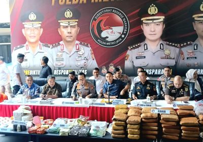 Polda  Metro Jaya Musnahkan Ratusan Kilogram Narkoba Sitaan Dua Bulan