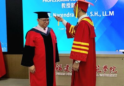 Jamdatun Terima Gelar Profesor Honoris Causa Fujian Polytechnic Normal University