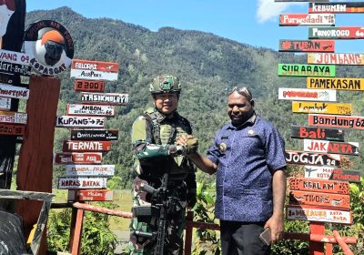 Pangkoopsud III Tinjau Pos Kopasgat di Bandara Enarotali Sugapa