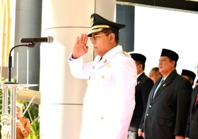 Bupati Lotim Pimpin Upacara HUT Bhayangkara ke-79 di Kantor Bupati