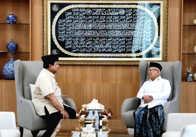 Presiden Prabowo Sambangi Rumah KH Mar’uf Amin di Kota Depok