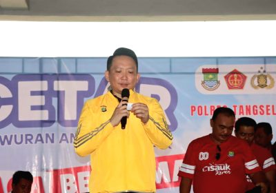 Menyambut HUT RI ke-80 Kapolres Tangsel Sosialisasikan Program “Cetar”