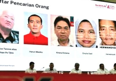 KPK Pajang Foto Lima Buronan DPO Kasus Korupsi