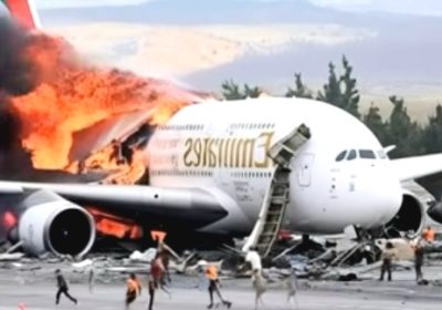 Maskapai Emirates Terbakar dari India ke Dubai Mendarat Darurat di Bandara Dubai
