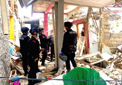Tim Gegana PMJ Turun Tangan Tangani Ledakan  Gas di Pondok Cabe
