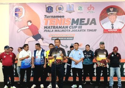Seru! Wali Kota Jaktim dan Anggota DPRD Berlaga di Turnamen Tenis Meja Matraman Cup 3