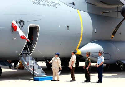 Presiden dan Menhan Serahkan Pesawat Angkut A400M kepada TNI Angkatan Udara