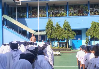 Pelantikan Pengurus OSIS dan MPK Masa Bakti 2025-2026 di SMPN1 Ciamis