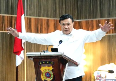 Menko Polkam Sampaikan Pesan Presiden Pada Prajurit TNI dan Polri di Aceh