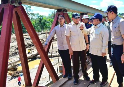 Presiden Prabowo Kawal Pemulihan infrastruktur di Tapanuli Selatan, Tinjau Jembatan Bailey Sungai Garoga
