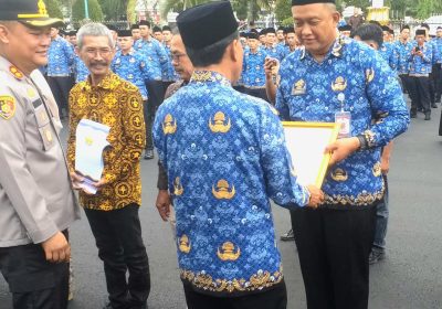 Bupati Ciamis Pimpin Upacara Hari Korpri HGN-HKN dan Hari Aids Sedunia