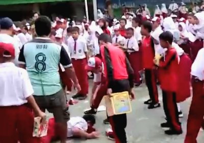 Mobil Seruduk Barisan Siswa SDN di Cilincing Jakut Puluhan Siswa dan Guru Terluka