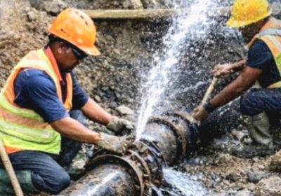 PDAM Lotim Perbaiki Pipa 4 Inci Sejumlah Wilayah Terdampak Sementara