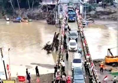 Akses Jembatan Bailey Kuta Blang Normal Warga Aceh Bisa Melewati