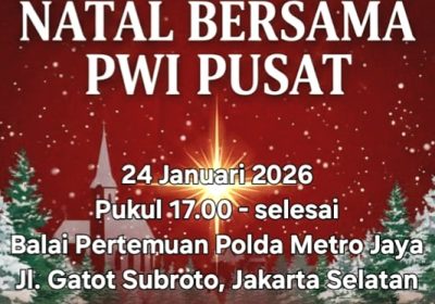 PWI Pusat Gelar Natal Bersama Wartawan Kristiani 24 Januari 2026