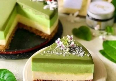 Unbaked Matcha Cheesecake