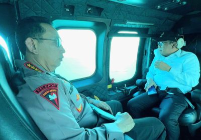 Kapolri dan Panglima Naik Heli Cek Kesiapan Arus Mudik Pelabuhan Merak
