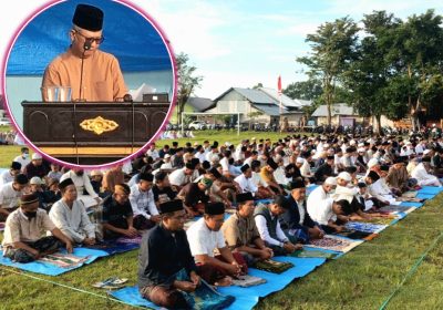 Jemaah Muhammadiyah Desa Teros dan Sekitarnya  Melaksanakan Shalat Id Hari Ini