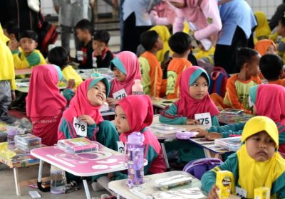 Meriah “Warming Up” Kreativitas Anak Lomba Gambar se-Kecamatan Panumbangan