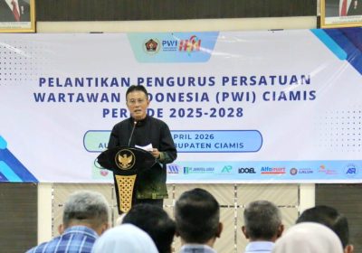 Bupati Herdiat Hadiri Pelantikan Pengurus PWI, Peran Media Mitra Pembangunan