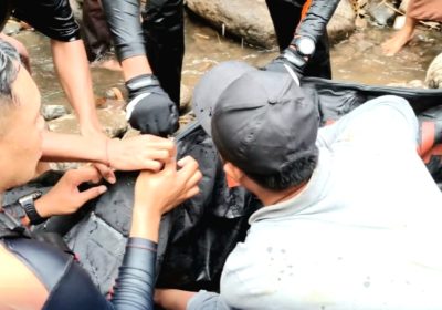 Tim Rescue Pos Kayangan dan BPBD Lotim Temukan Korban Tenggelam Didasar DAM Meninggal