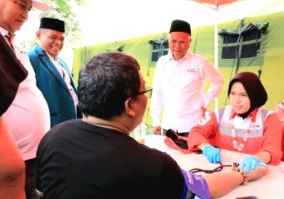 PMI Jaksel Gelar Cek Kesehatan Bersama DPP FORSA di Bumi Perkemahan Ragunan