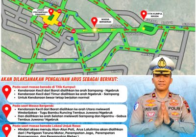 Rekayasa Lalu Lintas Diterapkan, Polresta Pati Kedepankan Pelayanan Humanis Selama Aksi Nelayan